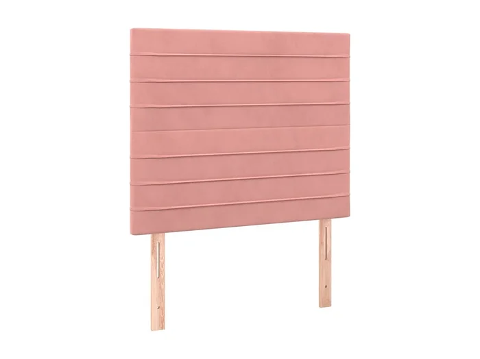 Cabeceros 2 unidades de terciopelo rosa 80x5x78/88 cm ES51957