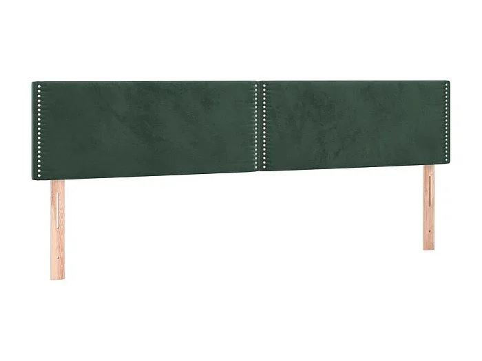 Cabeceros 2 unidades de terciopelo verde oscuro 100x5x78/88 cm ES97743