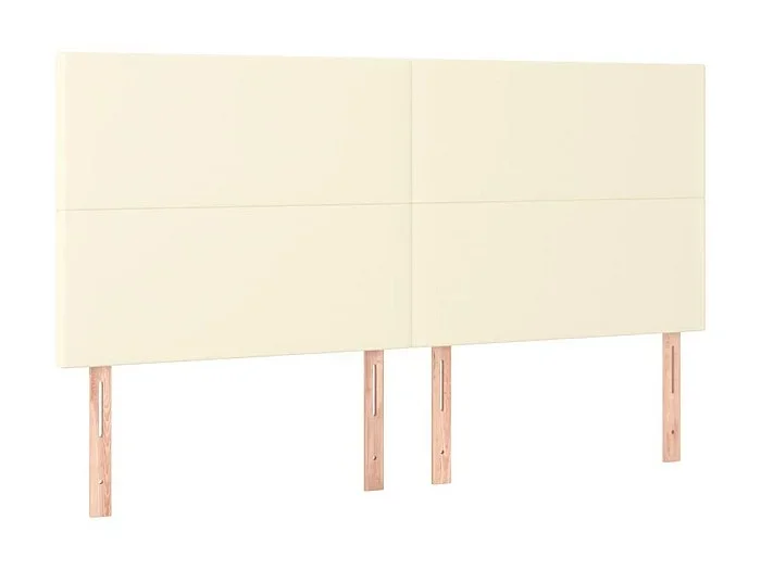 Cabeceros 4 uds Crema 90x5x78/88 cm Polipiel