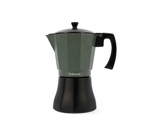 Cafetera Vera Bidasoa 12 tazas aluminio gris/negro