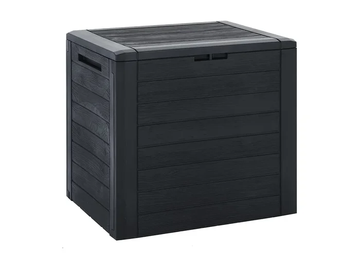 Caja de almacenaje de jardín polipropileno marrón 58,5x46x55 cm ES563993