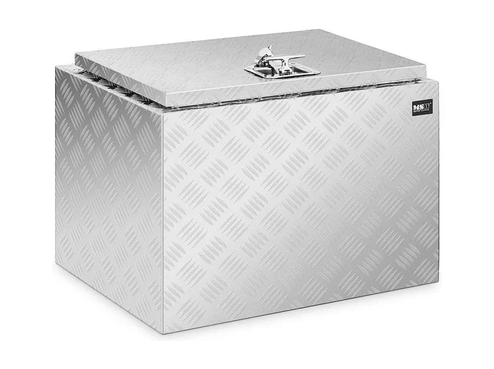 Caja de almacenamiento de aluminio 45 x 60 x 45 cm 120 litros con cerradura 14_0001074