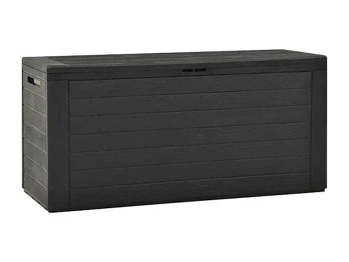 Caja de almacenamiento de jardín gris antracita 116x44x55 cm ES385334