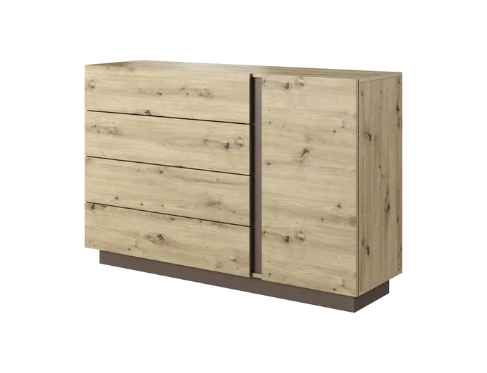 Cajonera ARCADE de estilo moderno, mide 91x139x40 cm