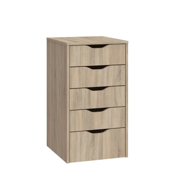 Cajonera Eko 5 cajones en color cambrian. 71 cm(alto)40 cm(ancho)43 cm(fondo).