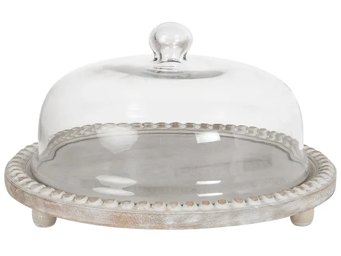 Cake Stand DENDERA Mango Wood Light Brown