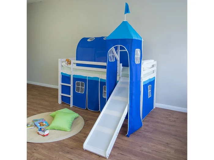 Cama alta 90×200 cm Azul 1497