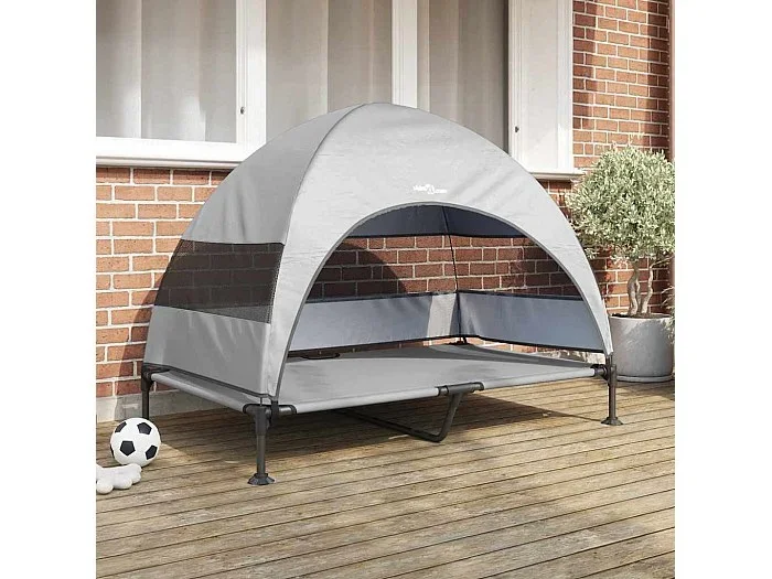 Cama Elevada para Perros Manual Gris plata 127 x 81 x 108 cm