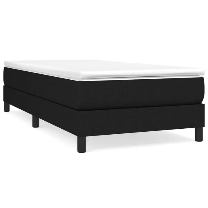 Cama individual – Cama simple – Estructura de cama sin colchón tela negro 90×200 cm