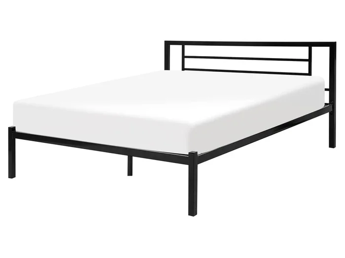 Cama Metal CUSSET 160 x 200 cm Negro