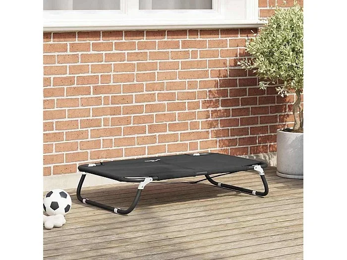 Cama para perro Negro ML Tela Oxford y Acero