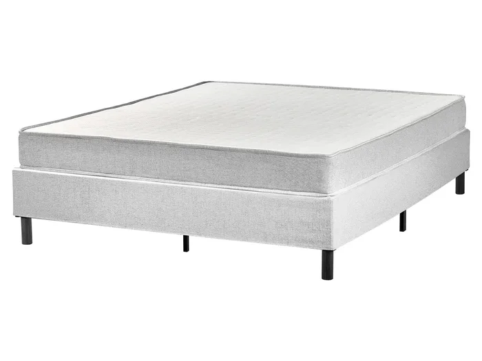 Cama sin cabecero Tela COUNTESS 160 x 200 cm Gris claro