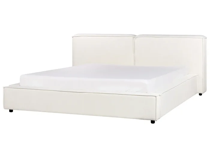 Cama Tela LINARDS 180 x 200 cm Blanco crema