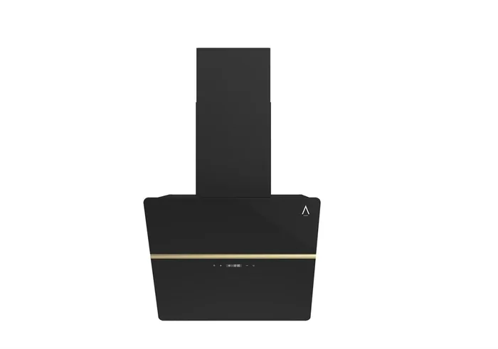 Campana decorativa Alpha GEA ELITE PRO apertura Motorizada, Cristal Negro, 650 m3, Tira Led