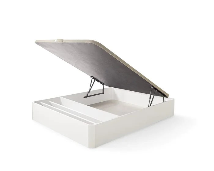 Canapé con Zapatero Abatible de Madera 150×190 Blanco