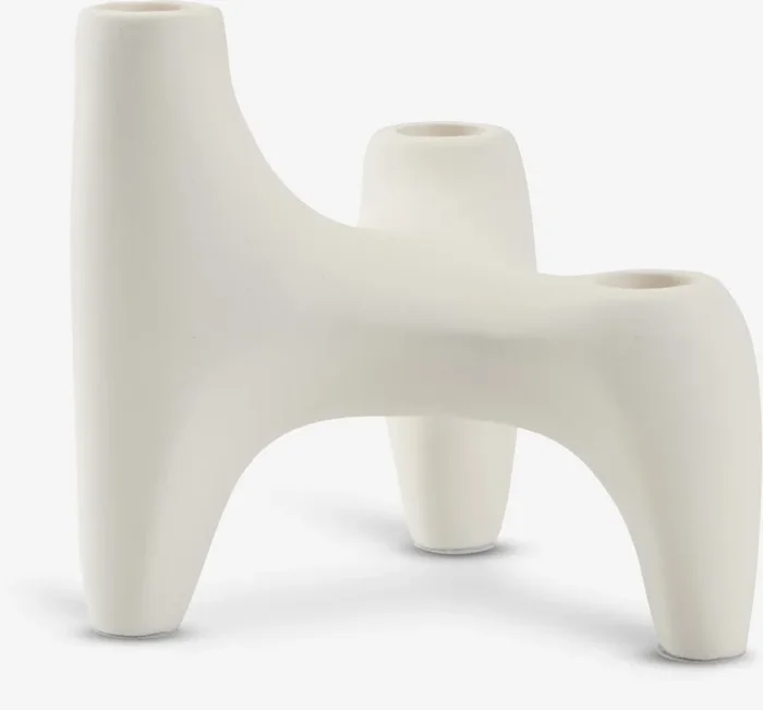 Candelabro VIGNIR A13xL16xA15cm blanco crudo