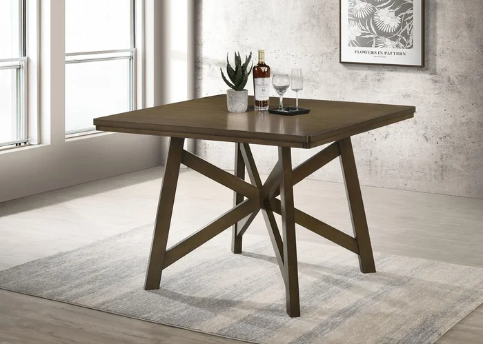 Canfield Brown Square Counter Height Dining Table