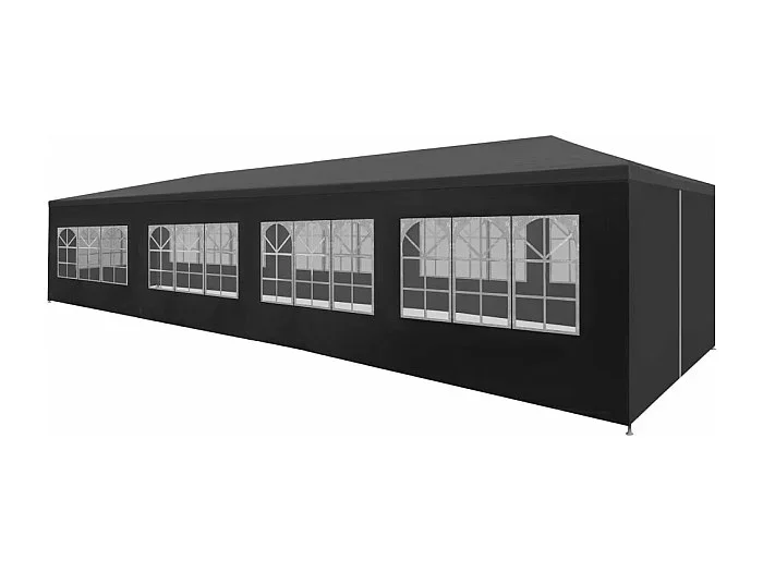 Carpa para fiestas gris antracita 3×12 m ES927639