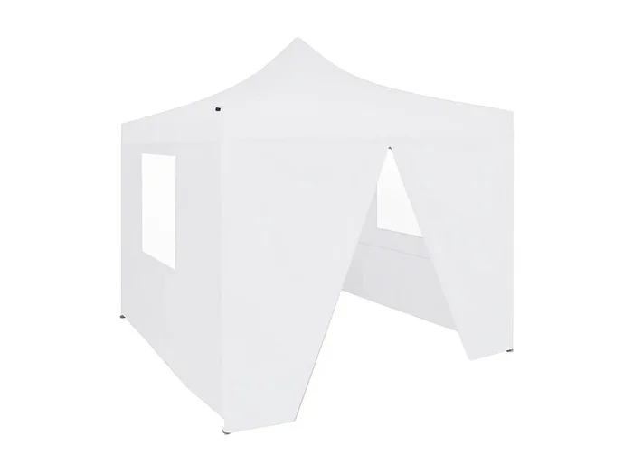 Carpa plegable profesional con 4 paredes acero blanco 3×3 m ES825097