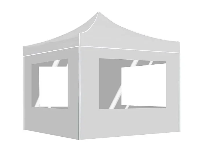 Carpa plegable profesional con paredes aluminio blanco 3x3m ES264763