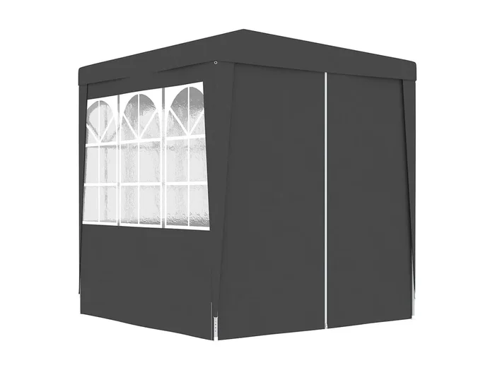 Carpa profesional para fiestas con paredes gris 90 g/m² 2×2 m ES912409