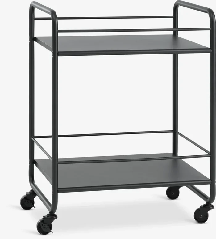Carrito NARUP 2 estantes negro
