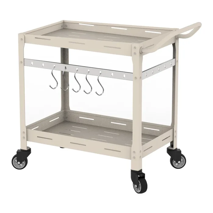 Carro de servicio para jardín Bard 72x77x38 cm – Color champán [casa.pro]