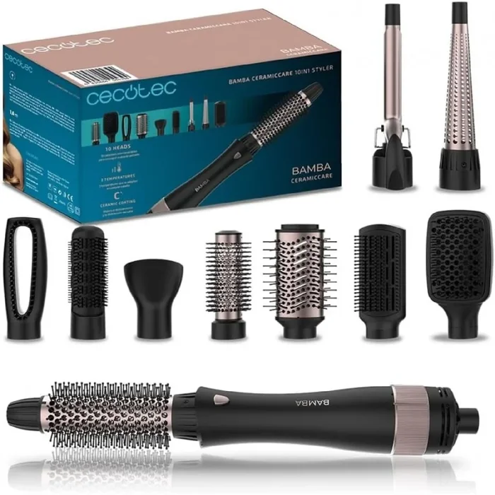 Cecotec Cepillo moldeador CeramicCare 10in1 Styler