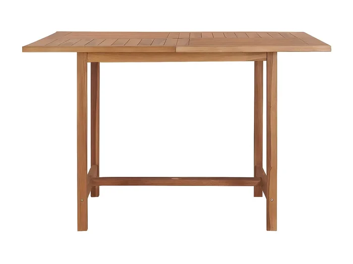 Cemil Mesa de comedor de jardín madera maciza de teca 110x110x75 cm