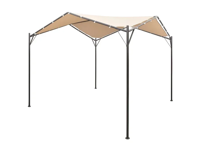 Cenador 4×4 m de acero beige ES316339