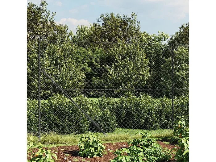 Cerca de alambre con brida gris antracita 1,4×25 m ES640461