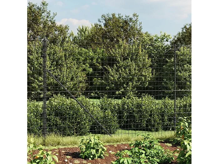 Cerca de alambre con brida gris antracita 2×25 m ES291215
