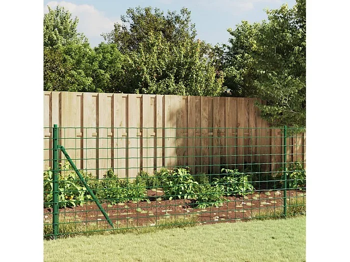 Cerca de alambre con brida verde 1,1×10 m ES588860