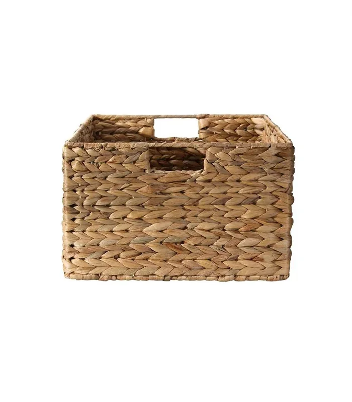 Cesta de jacinto de agua estructura de metal – 17 cm de altura