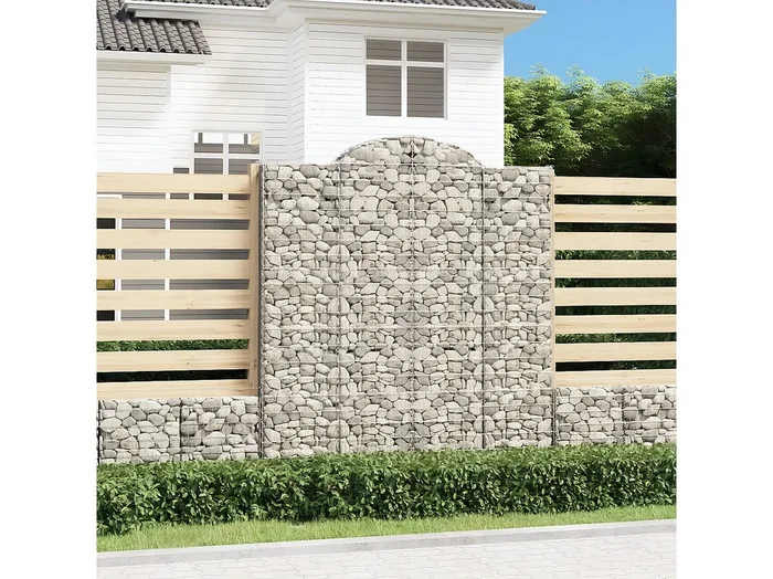 Cesta gaviones forma arco hierro galvanizado 200x50x220/240 cm
