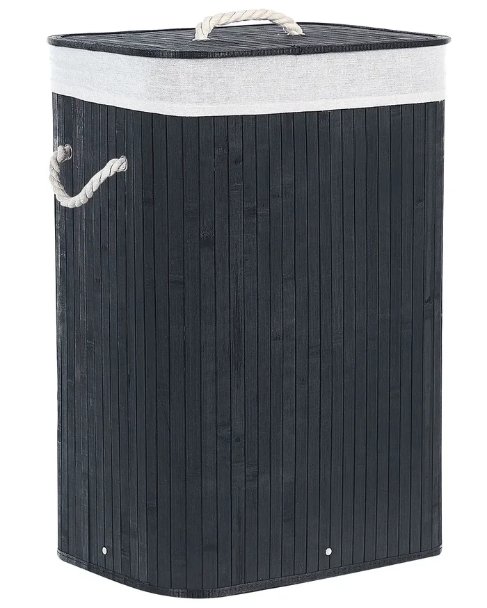 Cesta KOMARI Madera de bambú Negro 72 L