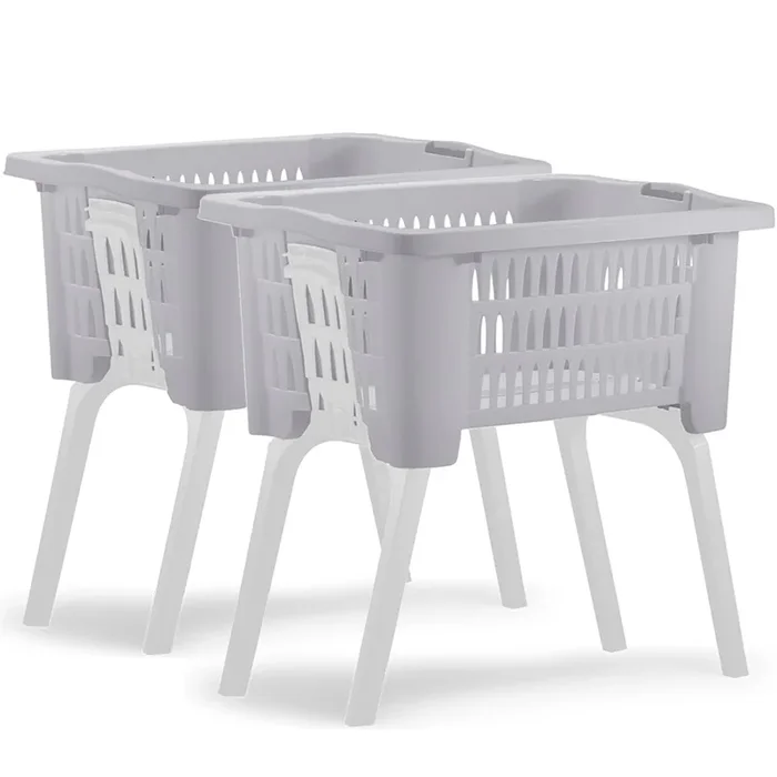 Cesto de la ropa Juego de 2 patas desplegables topo