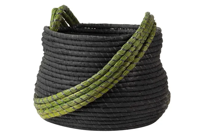 Cesto Fibra Natural Negro 51x51x34 Cm
