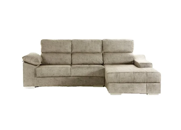 Chaise longue DANIELA II derecha 4 plazas beige