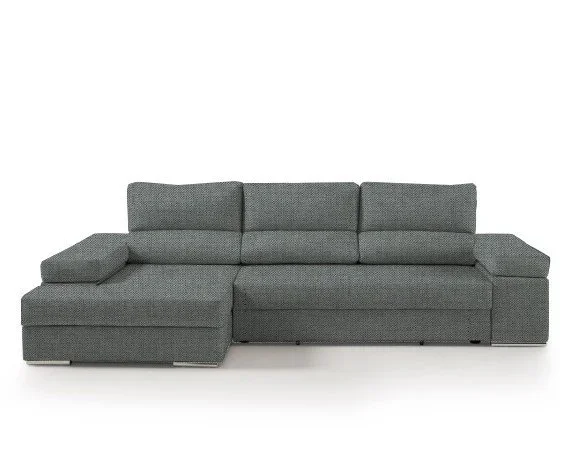 Chaise longue L BARI XL izquierda 4 plazas azul