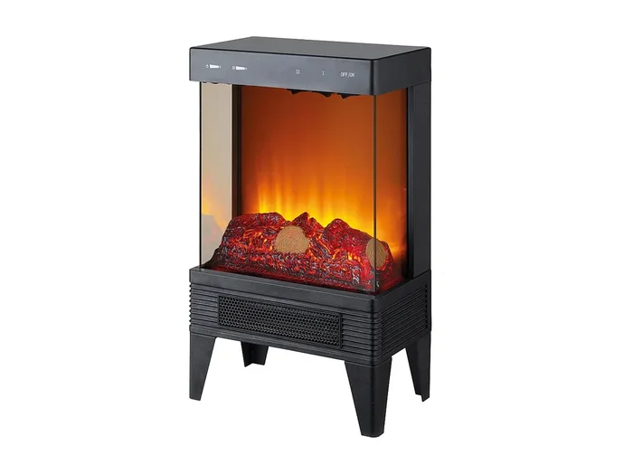 Chimenea eléctrica tipo estufa 1800W en negro