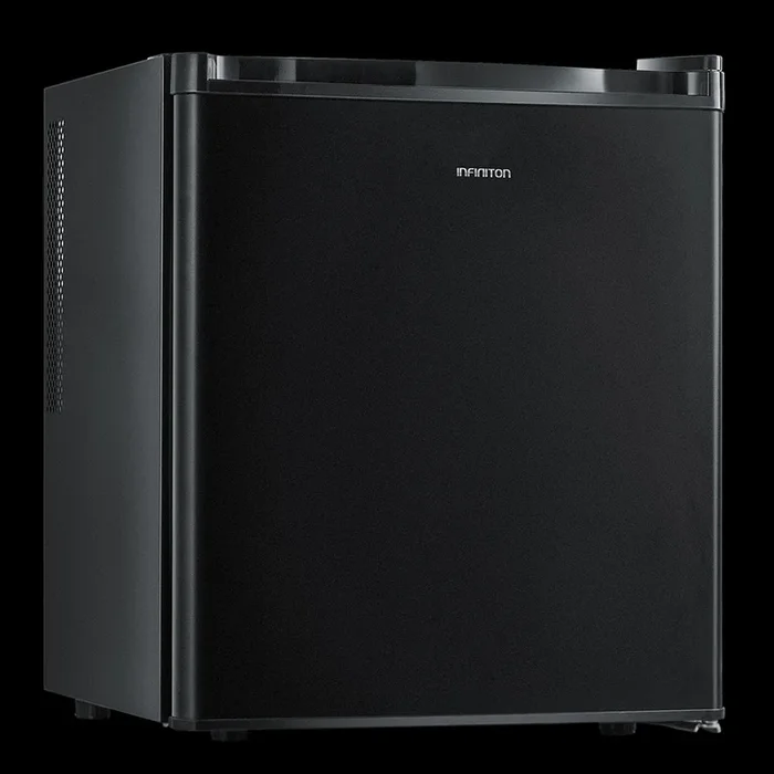 CL-39NC Frigorifico Negro 1 Puerta 51,5x43x41 Cm, Clasificación Energetica A+ (f), Capacidad Total Neta 38(l), Puerta Reversible, Low Noise ( Sin Compresor )- Infiniton