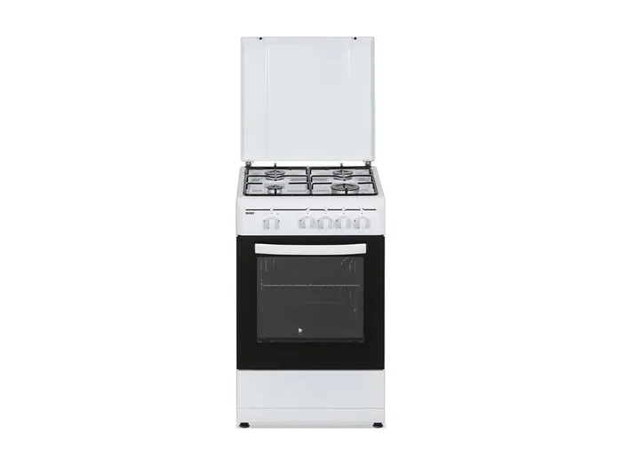 Cocina de gas con horno Svan SKKG4500TM 4 zonas 55L con tapa blanco 50 cm