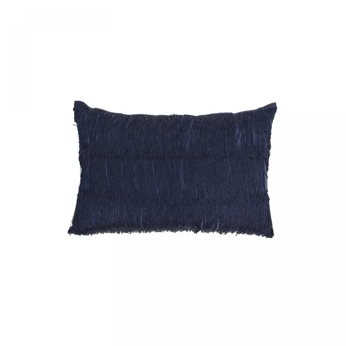 Cojín Azul con Flecos ‘Liska’