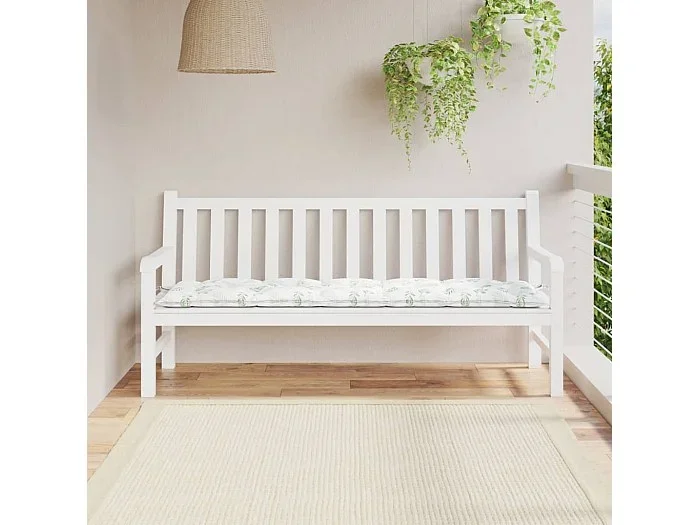 Cojín banco de jardín tela Oxford estampado hojas 180x50x7 cm ES156370