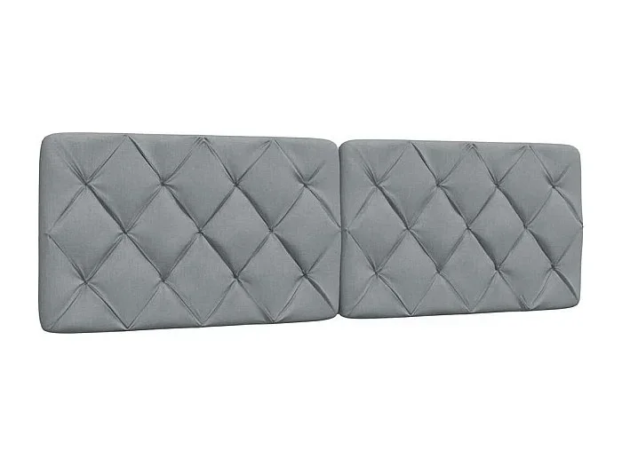 Cojín cabecero de cama tejido gris claro 160 cm