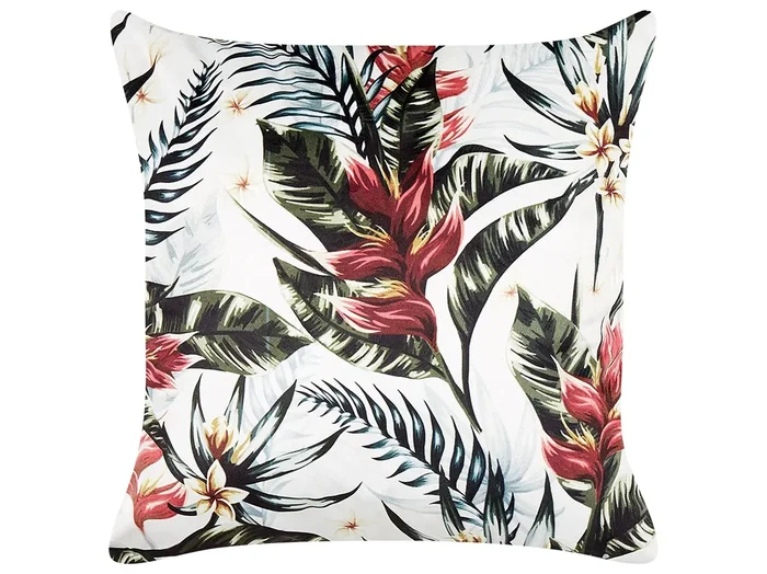 Cojín decorativo EDELWEISS Terciopelo 45 x 45 cm Multicolor Patrón de plantas