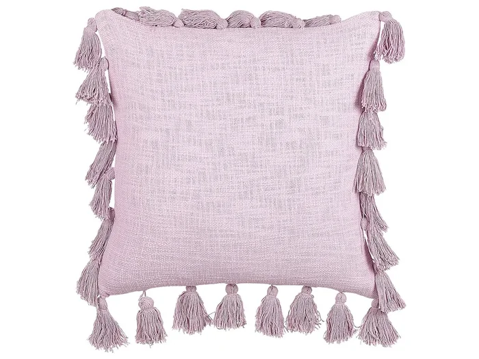 Cojín decorativo LYNCHIS Algodón 45 x 45 cm Rosa