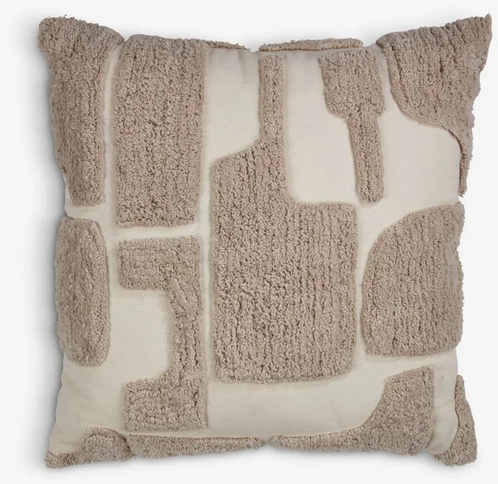 Cojín DVERGFAKS 45×45 gris/beis