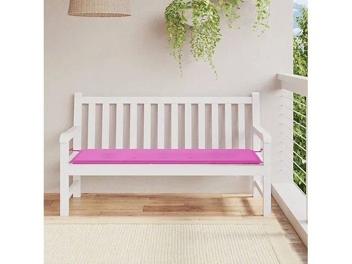 Cojín para banco de jardín tela Oxford rosa 150x50x3 cm